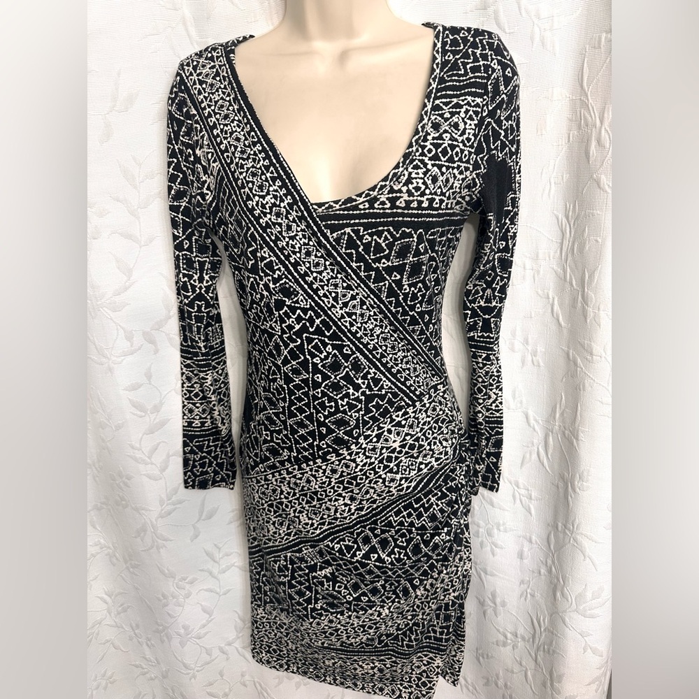Anthropologie Plentyby Tracy Reese Whimsigoth Artsy Print Stretchy Short Dress S